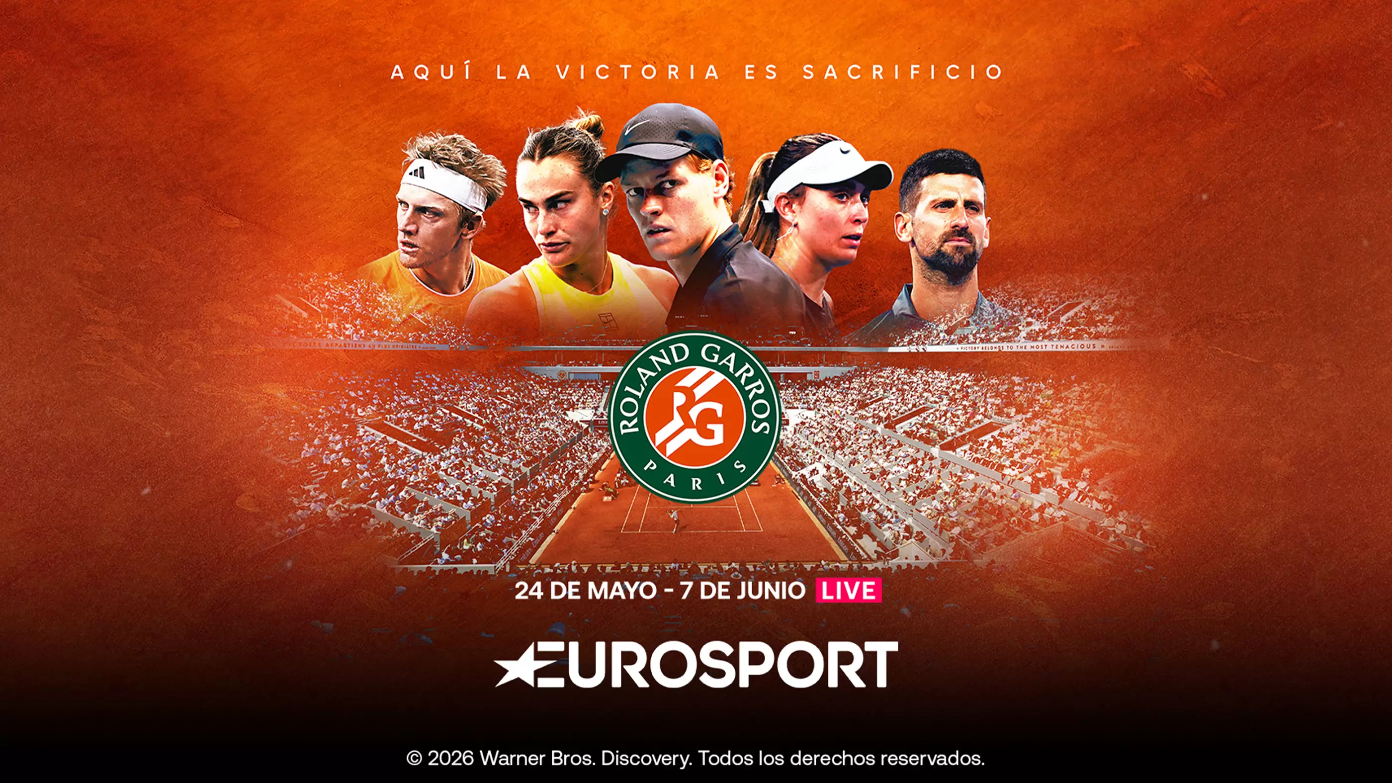 Tenis · Roland Garros, Jódar-Zverev, 2 jun. en Movistar Plus