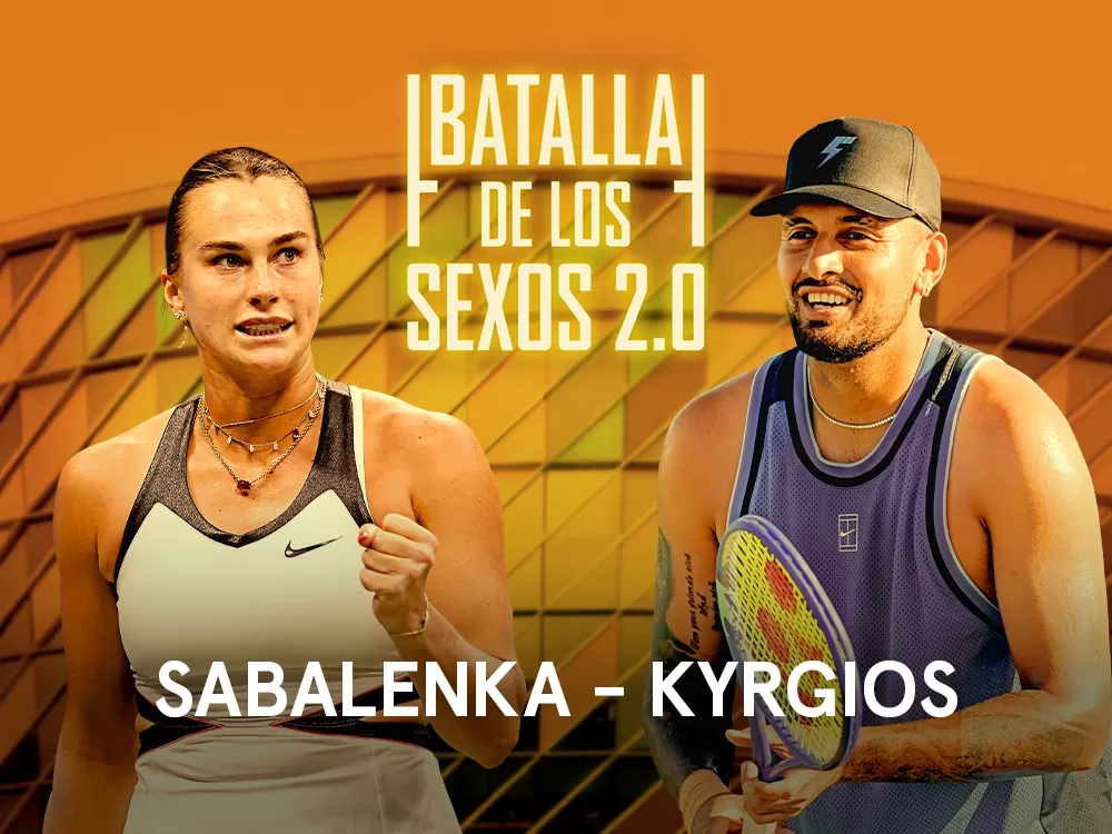 Tenis · Batalla de los Sexos 2.0 Sabalenka-Kyrgios, 28 dic. en Movistar Plus+