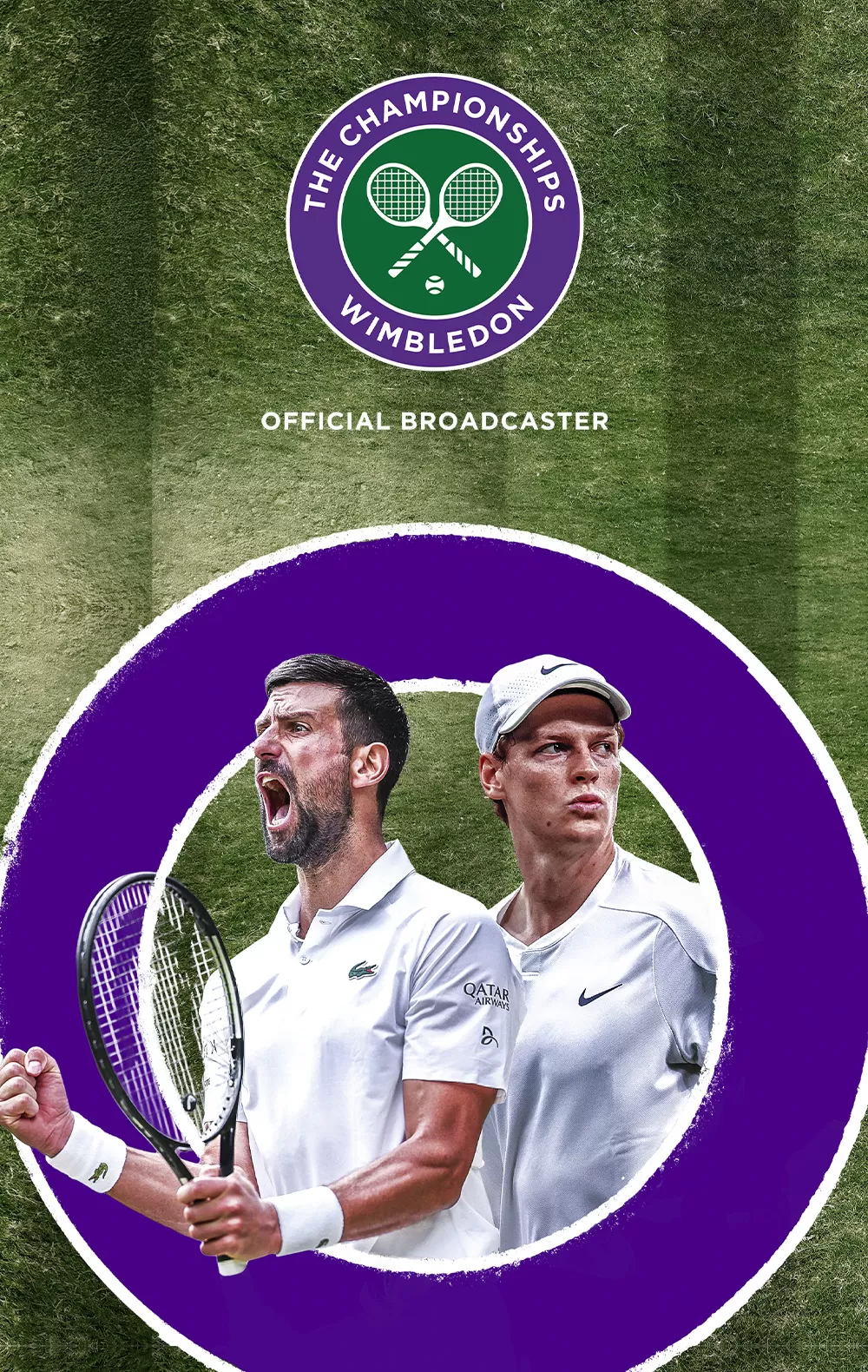 Tenis · Sinner-Djokovic en Wimbledon, el 10 de jul. en Movistar Plus