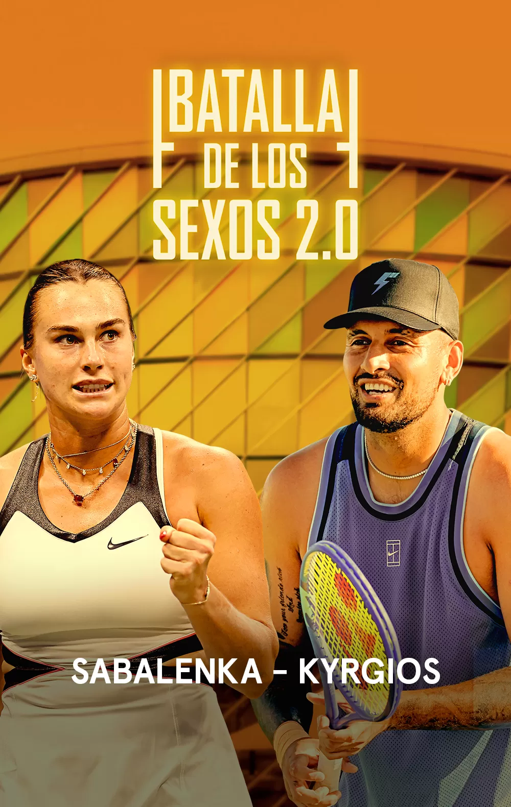 Tenis · Batalla de los Sexos 2.0 Sabalenka-Kyrgios, 28 dic. en Movistar Plus+
