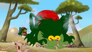 El amanecer de los Croods. T(T2). El amanecer de... (T2): Gusanos cariñosos/La extraña idea de Grug o cómo aprendí a dejar de preocuparme y amar la lanza
