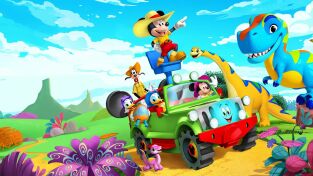 Disney Junior Mickey Mouse Funhouse. T(T3). Disney Junior... (T3): El cumpleaños de Goofy... ¡en el espacio!