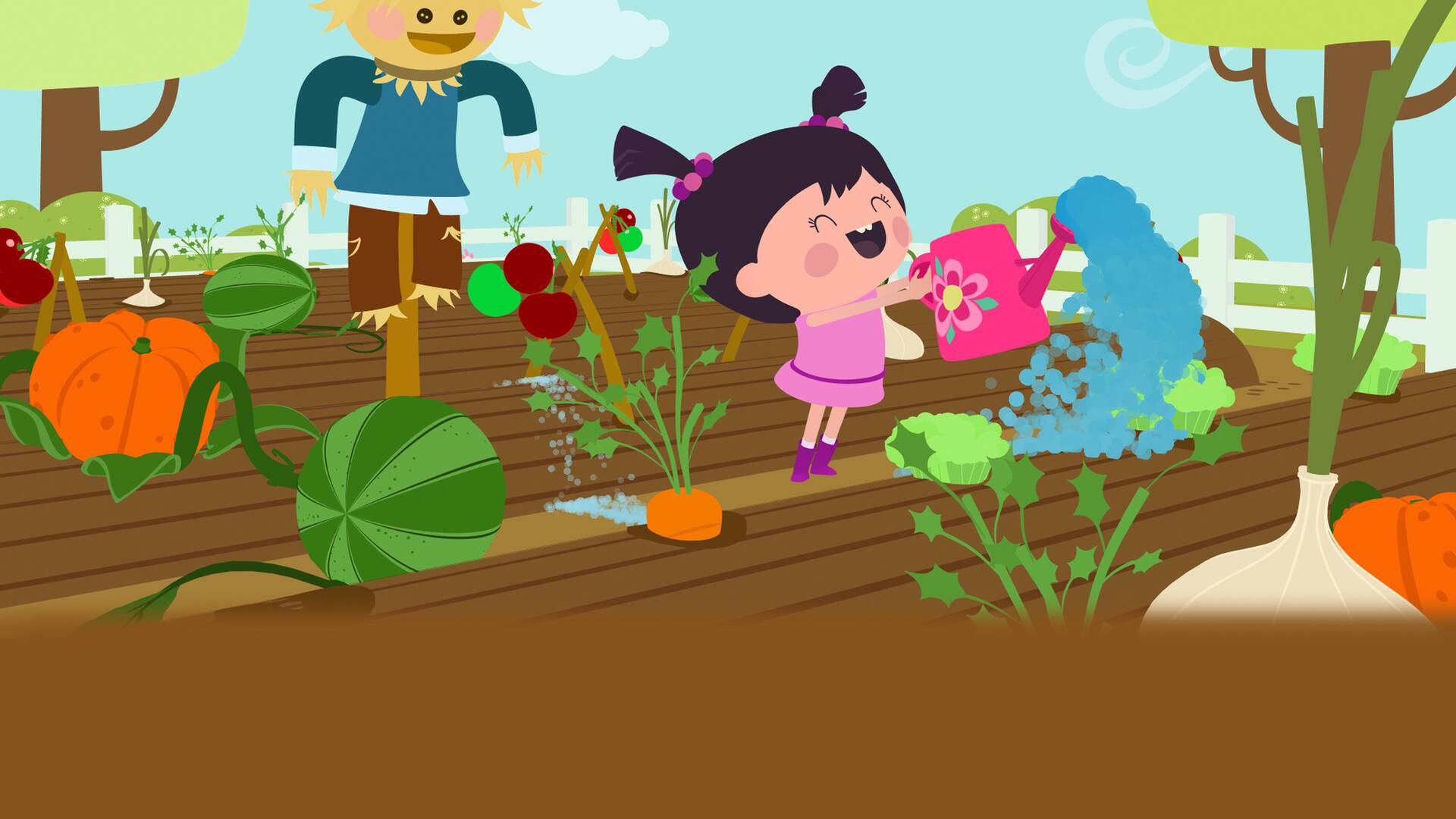 La pequeña Lola visita la granja