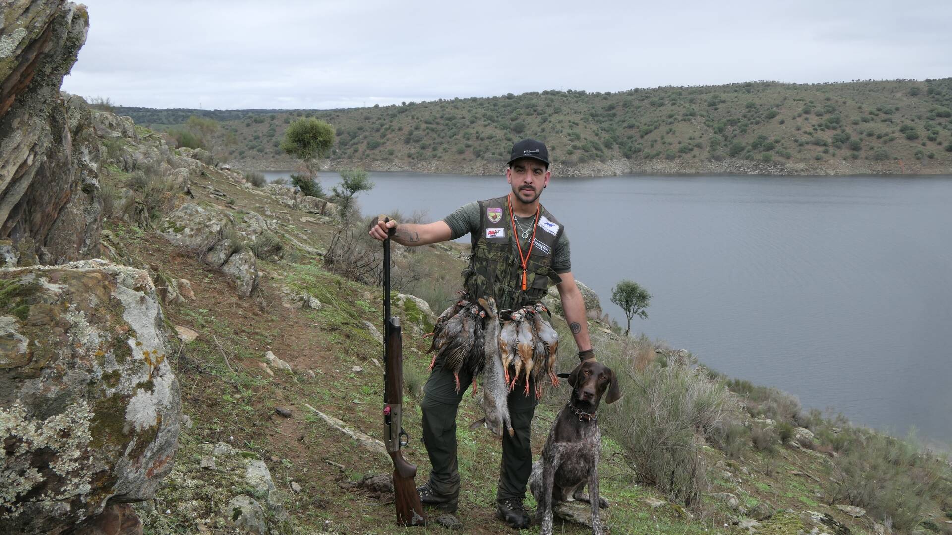 Perdiz salvaje con Braco Alemán