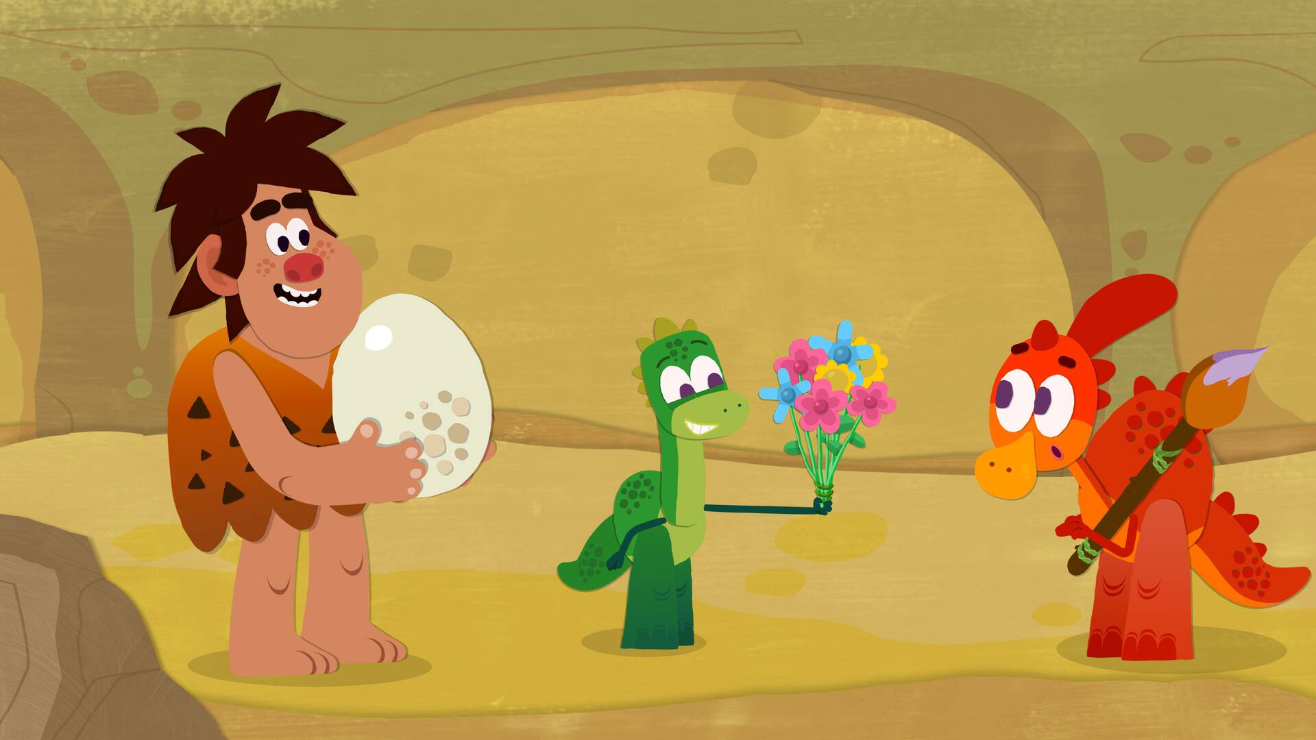 Dino y la búsqueda de huevos