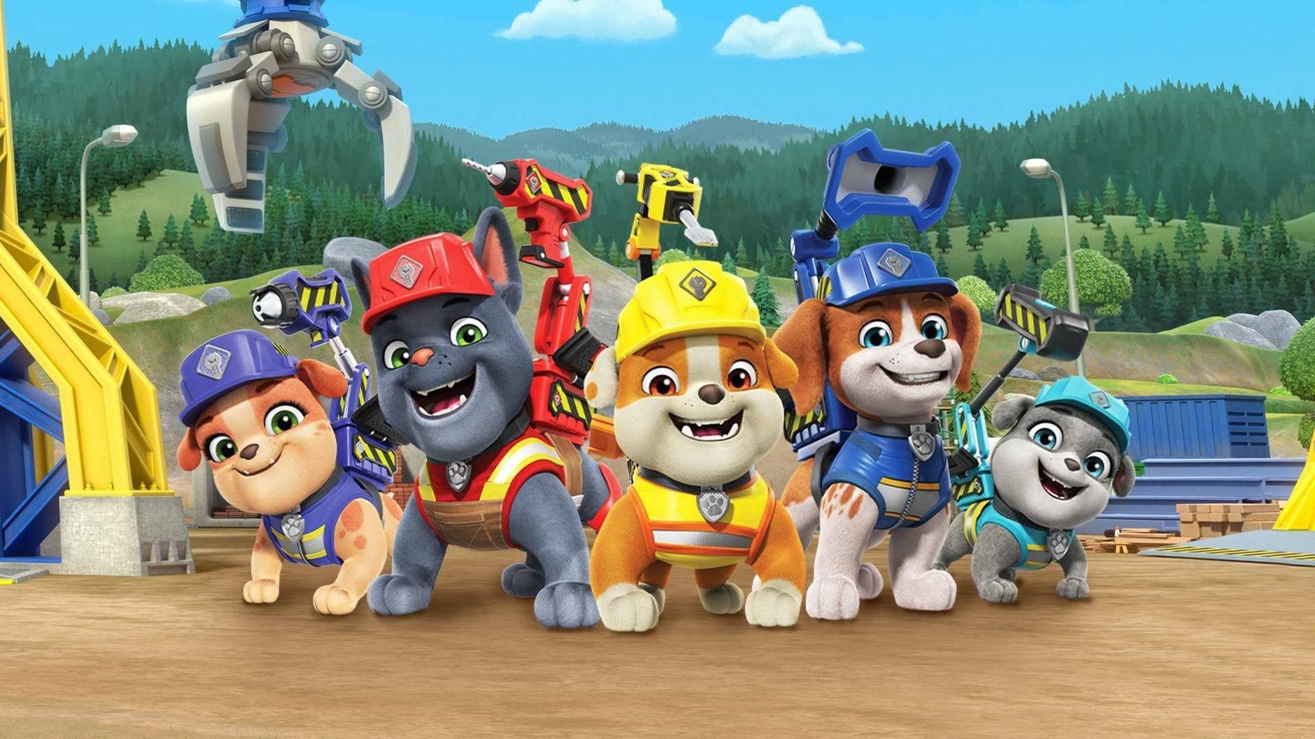 Equipo Rubble... (T1): El equipo construye un parque infantil