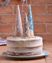 Postres caseros... (T1): Naked Cake de chocolate blanco y Almendras de Navidad