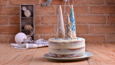 Postres caseros... (T1): Naked Cake de chocolate blanco y Almendras de Navidad