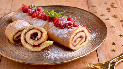 Postres caseros... (T1): Rollo de frambuesa y Bolitas de coco y yema