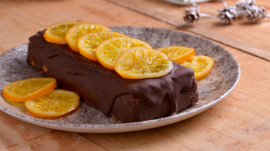 Postres caseros... (T1): Tarta con lionesas y fresones y Turrón de chocolate con naranja