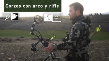 Corzos con arco y rifle