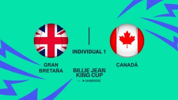 Billie Jean King Cup Finals. T(2024). Billie Jean King... (2024): Gran Bretaña - Canadá Partido Individual 1