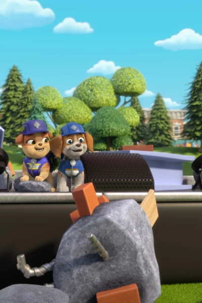 Equipo Rubble. T(T1). Equipo Rubble (T1): El equipo arregla el escenario del show de talentos; El equipo construye instrumentos